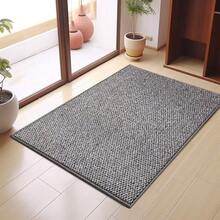 Faux Sisal Doormat With TPR Non-Slip Backing, Machine Washable, Dirt Trapping, Suitable For Entryway, Home, Outdoor, Kitchen, Bedroom, Balcony, Living Room, Easy To Clean, Practical And Decorative Front Door Mat - Light Grey - View 8