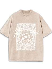 New 2026 Model, 100% Washed Cotton, Urban Casual Style, Suitable For Parties Or Festivals, Soft And Breathable Fabric, Modern Print Design, Unisex, Lightweight And Comfortable To Wear, Vintage Fashion Design. - 黑色 - 查看 7
