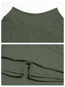 Ensemble yoga nude pour femmes MFVIM, tenue de tennis à dos croisé séchage rapide, leggings décontractés polyvalents en tissu doux et agréable pour la peau, pantalon de yoga, convient pour le trajet, l'extérieur, la course, le cyclisme, le yoga, le pilates, l'entraînement en salle de gym - Vert sapin - Voir 12