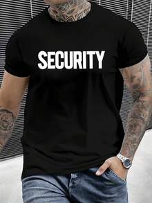 MBDMBD Camiseta Casual de Cuello Redondo para Hombre con Impresión de  en Negrita, Poliéster, Camiseta de Manga Corta Cómoda y Versátil para el Verano, Camiseta de Uso Diario| Diseño de Hombro | Camisa de textura suave - Negro - Ver 8
