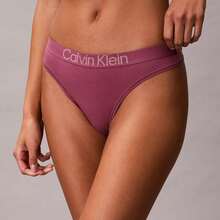 Calvin Klein Calvinklein Maximum Cotton Thong Underwear  Women  Panties QD5292  Thongs For Women Underwear - Berry Wild - 查看 1