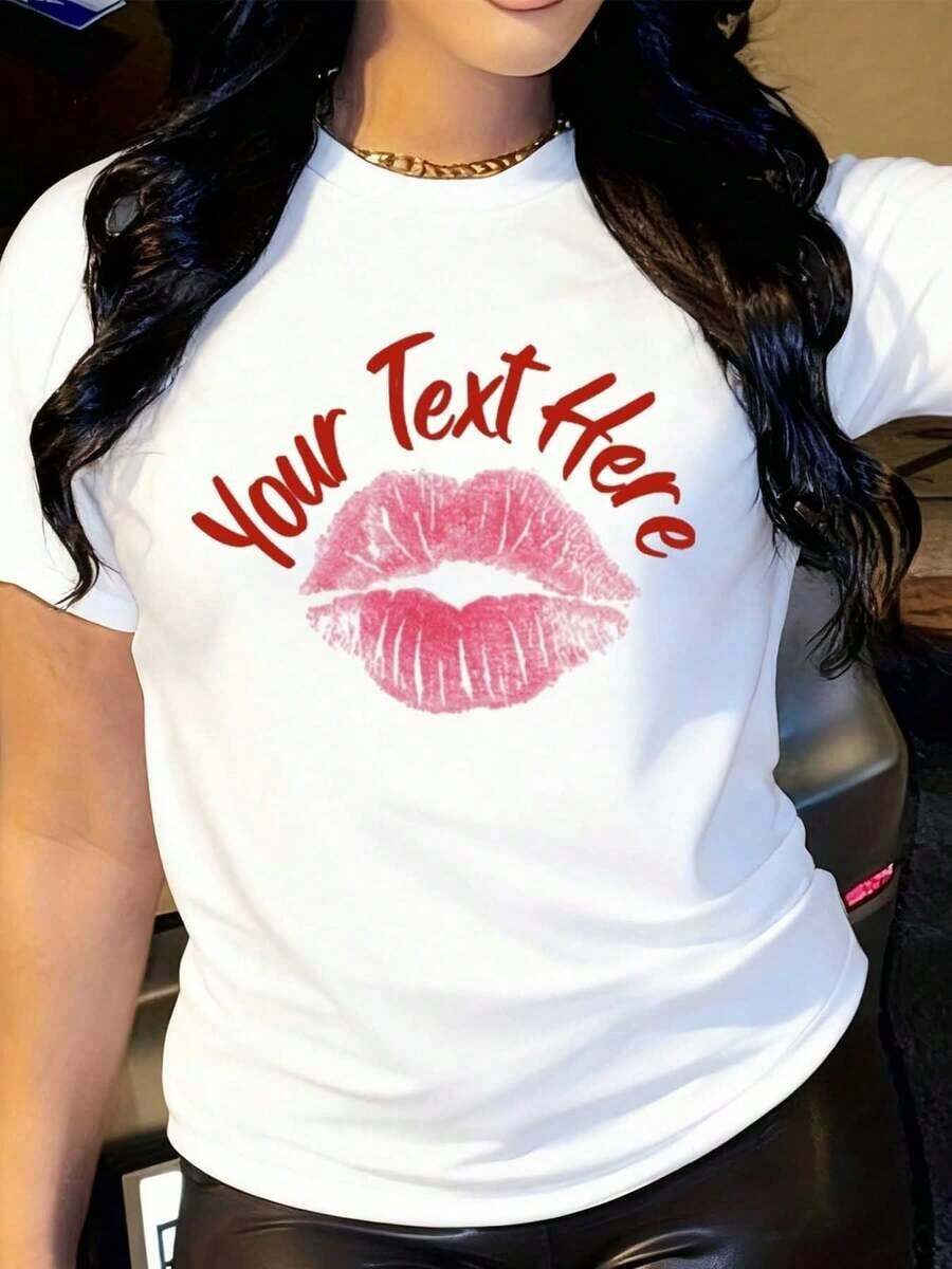 Camiseta Casual Inspirada en Ized Lips, Dulce Idea de Regalo para Mujeres a la Moda - Blanco - Ver 1