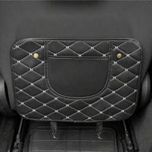 Car Seat Back Protector Pad, Flexible PU Leather, Dirt And Scratch Resistant, Effective Protection Against Rear Seat Kicking, Built-In Storage Pouch, Keeps Car Interior Tidy - 1pc Leather Chair Back Storage Anti-kick Bag - View 13