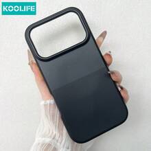Koolife 1pc Black Magnetic TPU Phone Case, Minimalist Matte Surface With Anti-Slip Grid Texture, Shockproof Protective Shell For Iphone18pro/18pro Max/17/17pro/17promax/16/15/14/13 - Black - View 5