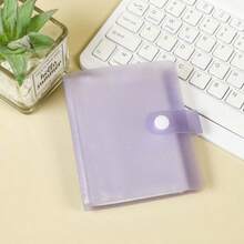 1pc 3-Inch Photo Album, Cute Light-Color Transparent Photo Card Holder, Mini Sticker Book, DIY Oriented, Double-Sided 30 Pages, 60 Pockets, Snap Closure, PP Material, Lightweight And Portable, Suitable For Storing K-Pop Photo Cards, Instant Photos, - Single Piece - View 6