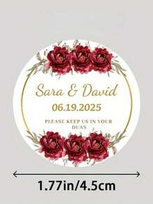 Personalized Wedding Stickers With Cute Thank You Message, Perfect For Wedding Favors And Modern Celebrations - Multicolor - View 3