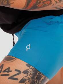 KIT OF 5 Men's Shorts In Tactel Elastane Resin, Casual, Comfortable With Pockets - Turquoise/Black/Pink/Light Blue/Yellow - View 3