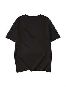 Camiseta de manga corta para mujer, estampado de oso de dibujos animados, estilo Y2K, corte holgado, ropa cómoda para primavera, verano y otoño. Muy buena calidad Cómodo GN7L - Negro - Ver 3