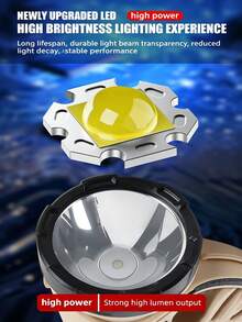 2/1pc Multifunctional Solar Portable Camping Lamp With Multiple Brightness Settings. Type-C / Solar Dual Charging. Battery Level Display. Essential For Outdoor Emergencies. Suitable For Camping, Night Hiking, And General Emergency Repairs. - Khaki - View 9