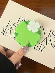 1pc Refreshing Green Leaf & Rotating Flower Magnetic Retractable Mobile Phone Desktop Stand, Suitable As Holiday Gift For Sisters, Girlfriends And Classmates (Used With Magnetic Ring For More Secure Attachment) - Green Leaves - View 4