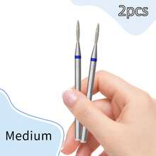 3/32 Inch Tornado Flame Slim Electroplated Diamond Nail Drill Bits Set, Stable Concentricity Cuticle Cleaner, Practical Dead Skin Removal Under Nail Cleaning Nail Surface Finishing Manicure Pedicure Salon Daily Use Tools - Multicolor - View 8