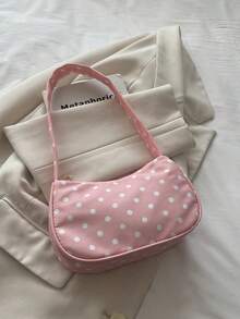 Fashionable New Candy Color Cloud Shaped Purse, Solid Color Shoulder Bag, Cute Underarm Bag - Pink - View 8