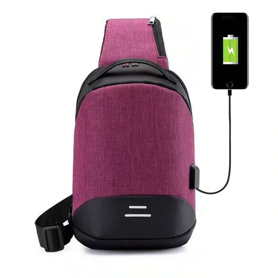 Aquarius Anti Theft Waterproof Backpack With USB Charging Port For Laptop, Travel, School, Work & Daily Commuting Lightweight Secure Daypack Rucksack - Red - View 1