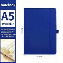 Set di quaderni rilegati in copertina rigida A5/A7 - Copertina in pelle PU, 200 pagine/100 pagine, adatto per scuola, università, lavoro, viaggio - Quaderno a righe, comodo per prendere appunti - Quaderno A5 - Visualizzare 16