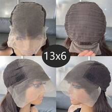 Peluca de encaje frontal de estilo japonés Kanekalon Futura de 13*6 en color marrón sintético para mujeres, cabello ondulado y rizado de 24 pulgadas de largo, sin pegamento, fibra sintética duradera Kanekalon, raya al medio, densidad del 150%, línea de cabello natural, de moda y versátil, adecuada para damas - Marrón - Ver 7