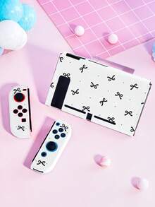 Switch配件，蝴蝶结波点图案，兼容新款Switch 2 (2025)，NS2/Switch OLED/Switch保护套及收纳包，送给Switch玩家的最佳礼物，情人节/浪漫礼物 - 彩色 - 查看 3