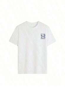 Women's 100% Cotton T-Shirt With A Sun And Beach Print Of West California, Perfect For Summer, The Beach, Music Festivals, And Vacations. It Features A Retro American Graphic Design, Making It A Great Summer And Casual T-Shirt, Ideal For Women's Vacations, With A Fun And  Design. - 白色 - 查看 5