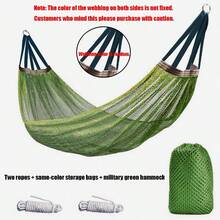 260*130cm Super Large Size Breathable Mesh Hammock, Quick-Drying Portable Hammock With Travel Bag And 2 Hanging Ropes, Suitable For Outdoor Camping, Garden, Patio, Beach, Backyard And More - Multicolor - View 14