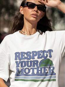 Nueva Llegada 2026, Camiseta de la Madre Tierra, Camiseta del Día de la Tierra, Camiseta Ambiental, Camiseta de Activista, Camiseta Estética "Salvemos el Planeta", Camiseta Y2k para Mujer y Adolescente, Top con Estampado Vintage, Camiseta Divertida y Linda con Letras Gráficas, Cuello Redondo, Camiseta de Verano Moderna y Genial de Manga Corta, Estampado de Animales, Frutas y Mascotas, Camiseta Gráfica para Mujer, Moda 2026, Regalos, Ropa de Mujer, Estampado de Dibujos Animados y Letras, Material de Algodón Cómodo, Agradable para la Piel, Suave y Fresca, Camiseta de Mujer para Primavera Verano, Tela Suave, Transpirable, 100% Algodón, Uso Diario, Camiseta de Mujer con Estampado Gráfico. - Blanco - Ver 7