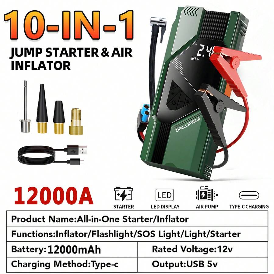 DALUAGUI Car Air Compressors - QB16-green - View 1