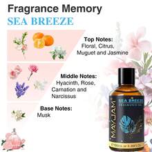MAYJAM 1件 海風精油 10ml/100ml，長效香氛油，適用於居家擴香機、加濕器、DIY蠟燭、手工皂製作及日常護膚芳療用品 - Sea Breeze - 查看 6