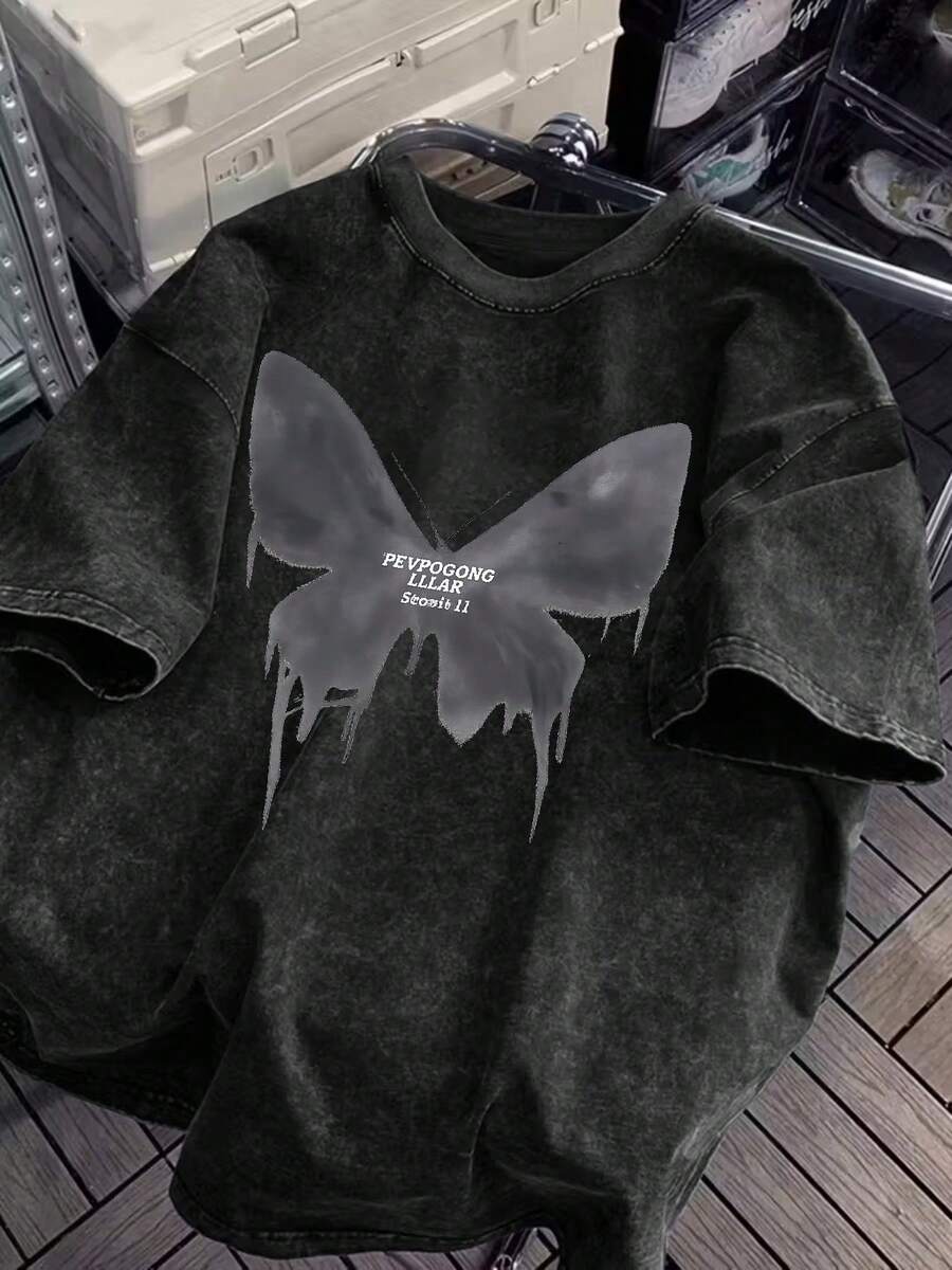 Nuevo modelo 2026,% algodón lavado, estilo casual urbano, adecuado para fiestas o festivales, tela suave y transpirable, diseño de patrón moderno, unisex, ligero y cómodo de llevar, diseño retro de moda. - Negro - Ver 1
