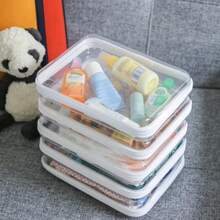 3-teiliges transparentes Hartschalen-Aufbewahrungsbox-Set mit Reißverschluss, hochwertige Kunststoff-Aufbewahrungsbox mit Reißverschluss, wasserdichte Kosmetiktasche, Toilettenbeutel, Reise-Aufbewahrungstasche, Spielzeug-Aufbewahrungsbox. - 3 Stück M - Übersicht 2