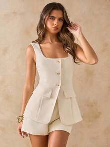 Conjunto de dos piezas para mujer para uso diario - Gris - Ver 5