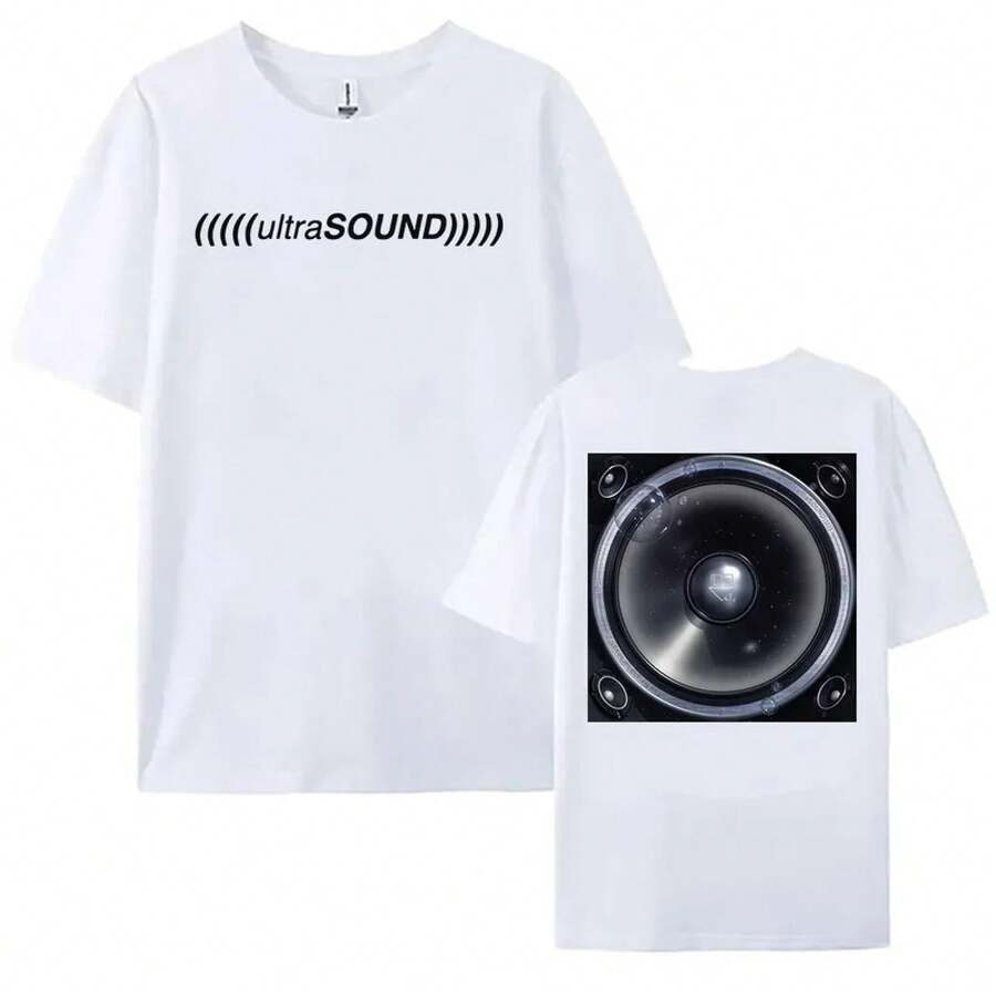 Camisetas populares 2026 The Neighbourhood (((((ultraSOUND))))) camiseta de algodón de manga corta para mujer, camiseta unisex de estilo urbano con estampado gráfico de banda, corte holgado. - Blanco - Ver 1