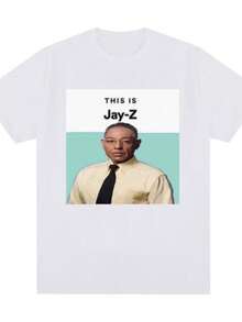 playeras de mujerBreaking Bad Memes T-shirt Funny Gustavo Fring Meme This Is Jay Z Graphic T-shirts Men Women's Creative Design Cotton T Shirts - Blanco - Ver 1