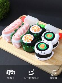 Bộ 3 đôi tất CREATOR SOCKS họa tiết sushi ngộ nghĩnh, thiết kế hộp quà sáng tạo hình sushi dễ thương và độc đáo. - Nhiều màu - Xem 4