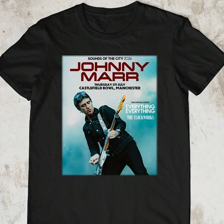 Collection Johnny Marr 2026 T Shirt Full Size S-4XL - Black - View 1