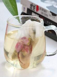 5 Out Of 100 Pieces Of Multi-Purpose Disposable Non-Woven Drawstring Tea Bags, White Filter Pouches With Drawstrings, Easy To Fill And Clean, Suitable For Coffee, Tea, Herbs, Spices, Jewelry Packaging And Gift Tying - Multicolor - View 5