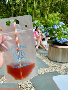 Personalized Drink Bags With Straws, Bridesmaid Party Gifts, Party Queen Drink Bags, Bachelorette Beach Party Drink Bags, Customized Drink Bags With Straws, Bachelorette Beach Party Bridesmaid Gifts, Hampton Party, Custom Wedding Handmade Bags, Wedding Reception Gifts, Modern Wedding Decor Handmade Crafts, Minimalist Wedding Handmade Crafts, Engagement Party Handmade Products, Wedding Monogram Cup Handmade Crafts, Classic Wedding Gift Handmade Crafts, Engagement Custom Handmade Craft Gifts - Multicolor - View 9