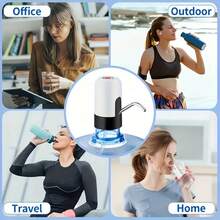 USB Rechargeable Electric Water Pump, 5 Gallon Portable Water Bottle Pump With 304 Stainless Steel Spout, One-Touch Automatic Water Dispenser - Multicolor - View 6