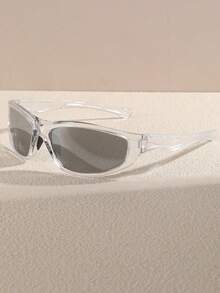 2pcs Fashion Wrap-Around Street Style Fashion Glasses For Women, Suitable For Casual Street Outfits - Multicolor - View 17