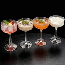 1/5/10/15/20pcs Transparent Champagne Glasses/Martini Glasses/Wine Glasses/Stemware/Cocktail Glasses/Champagne Glasses,Perfect For Parties/Picnics/Birthdays/Valentine's Day/Easter/Weddings - View 5