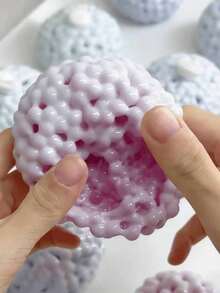 1pc-Handmade Glutinous Rice Ball Squishy Toy, Fluid Burst Bead Fidget Toy, Slow Rebound Stress Relief Ball For Anxiety, Soft Sensory Desk Decor, Portable For Office Travel, Gift For Friends Family - 彩色 - 查看 10