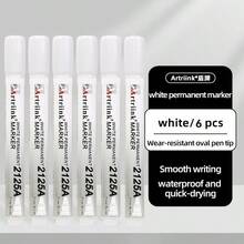 Round/Chisel Tip Permanent Marker Pens, Multi-Color Oil-Based Waterproof & Fade-Resistant Markers, Smooth Writing Comfortable Large Capacity Quick-Drying, Suitable For Logistics, Office, Paper, Glass, Ceramic, Metal Surfaces - Round-tipped/blade-tipped Marker - View 12