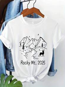 El nuevo modelo de Modern Minimalist para este año: camiseta deportiva casual para mujer, camiseta de manga corta, una prenda que combina ternura y modernidad, moderna y versátil para deportes, uso diario casual y diversas ocasiones, una blusa femenina para el uso diario informal. - Blanco - Ver 1