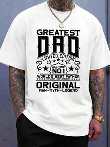 Camiseta "El Mejor Papá de la Historia" Edición Limitada, Número 1 en el Mundo, Original, Mitos, Leyendas, para el Día del Padre, Regalo de Cumpleaños para Papá - Blanco - Ver 1
