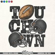 Touchdown| Diseño de fútbol| Descarga instantánea| Estampado de camiseta de fútbol| Casco de fútbol americano negro| Temporada de fútbol - Blanco - Ver 8