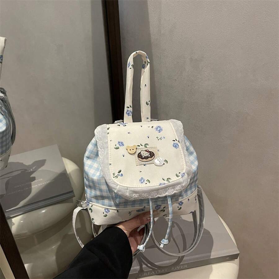 Women Fashion Backpacks - Blue - View 1