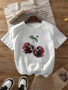 2026Regalo de Día de la Madre de Mamá Camisetas impresas, Camisetas informales con mangas cortas y moda de primavera y verano Tops de mujer2026 - Blanco - Ver 10