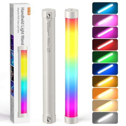 5000mAh 手持式磁吸 RGB 摄影灯棒 USB 充电式摄影灯
