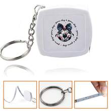 Portable Mini Retractable Tape Measure With Keychain Double Sided Scale Soft Measuring Tapeline Pocket Sized Tape Measure For Sewing Tailor Body Measuring Crafting And Household Use Lightweight And Durable For Daily And Travel Convenience - White - View 12