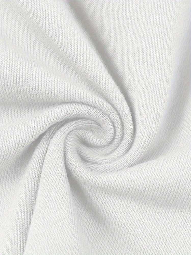 Women's Short-Sleeved T-Shirt, Casual And Comfortable, With Round Neck And Shark Print With Lettering, Women's Clothing - [White] - View 5