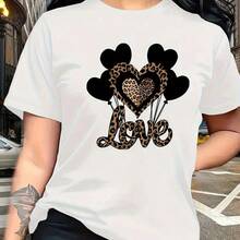 Local -74 Women's Casual Shirt Print T-Shirt, Short Sleeve, Round Neck, Spring Urban Fashion_17781365528 - 白2 - 查看 1