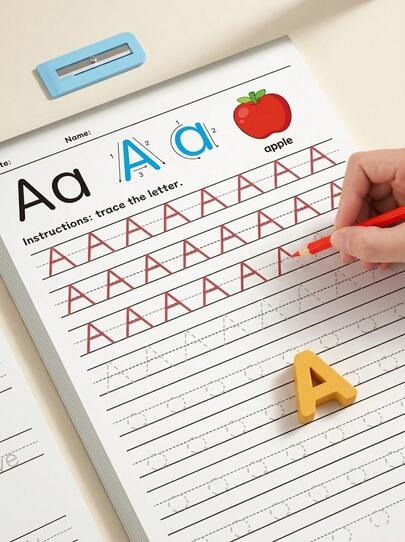 "ABC Tracing Letters Workbook: 32 Pages Of Alphabet & Number Tracing, Early Education Handwriting Practice, Perfect For Preschool Skill Building & Literacy Development"
