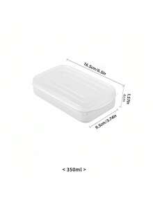 1pc Stackable Freezer Storage Container With Lid, Plastic Food Box Suitable For Meat, Vegetables And Fruits, Reusable Ultra-Thin Airtight Food Storage Box For Refrigerator, Freezer And Kitchen Organization - Multicolor - View 9